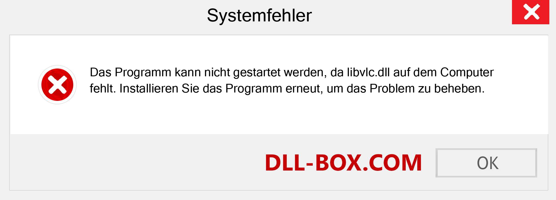 libvlc.dll-Datei fehlt?. Download für Windows 7, 8, 10 - Fix libvlc dll Missing Error unter Windows, Fotos, Bildern