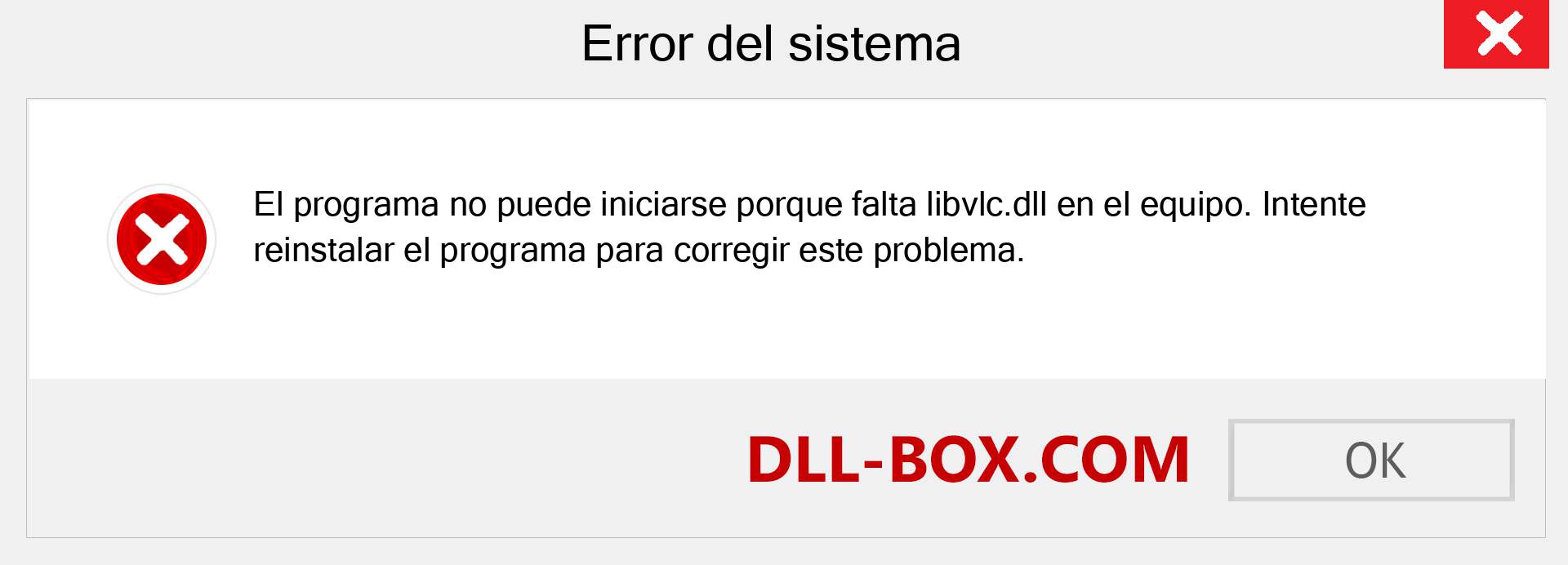 ¿Falta el archivo libvlc.dll ?. Descargar para Windows 7, 8, 10 - Corregir libvlc dll Missing Error en Windows, fotos, imágenes